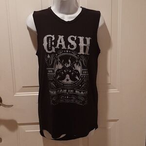Zion Rootswear Black Johnny Cash Graphic Tank M